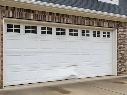 damaged garage door section